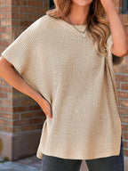 2025 Fall Clothing Women's Oversized Knit Top