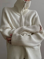 Womens Long Sleeve Zip Up Cardigan Sweaters