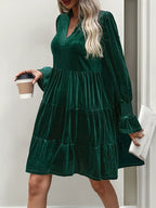 Women’s Velvet Long Sleeve Dress