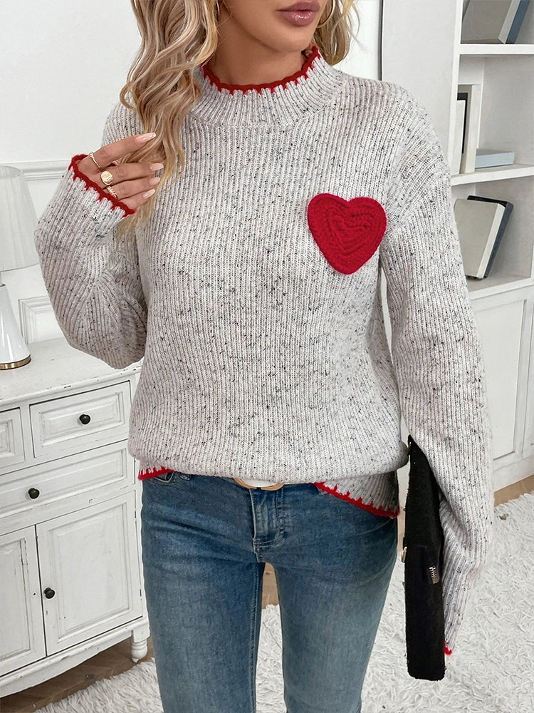 Womens Wool Pullover Loose Chunky Knit Jumper