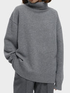 Women's Turtleneck Sweaters Loose Fit Fall Winter Pullover Jumper Tops