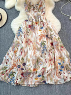 Boho Floral Cami A-Line Summer Dress