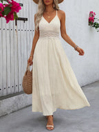 Women's  Solid Color Summer Vacation Spaghetti Strap Long Dress