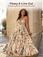 Boho Floral Cami A-Line Summer Dress