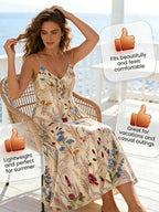 Boho Floral Cami A-Line Summer Dress