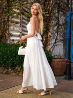 Halter Neck Tiered Maxi Dress