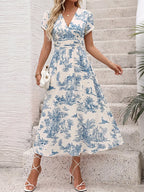 Women's Vintage V Neck Dresses