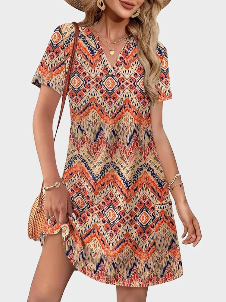 V-Neck Summer Vacation Dress