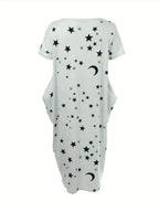 Women's Butterfly Heart Tie-Dye Nightgown with Pockets