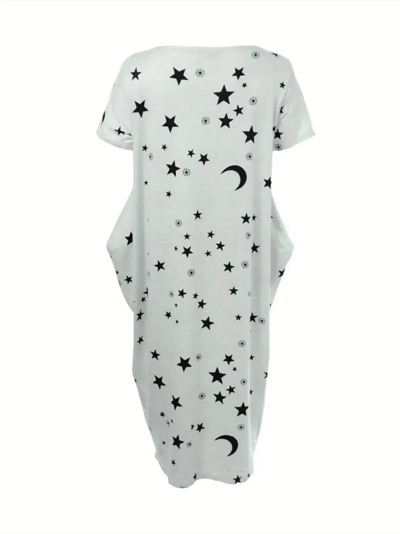 Women's Butterfly Heart Tie-Dye Nightgown with Pockets